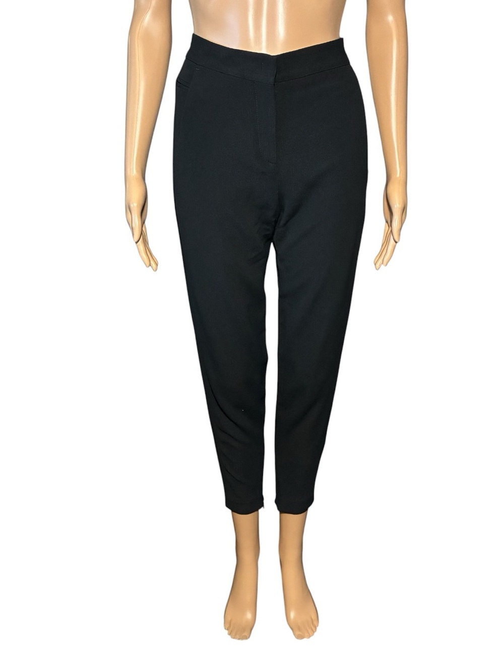 Narciso Rodriguez Women's Black Straight Leg Pants Size 42 US 6 Mid Rise Pockets